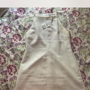 ZARA white a line mini dress